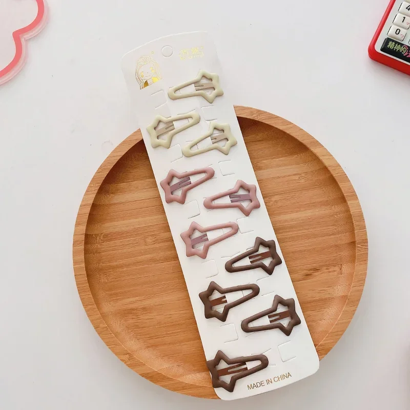 10 Teile/satz Bunte Stern Haar Clips für Baby Mädchen Glitter Metall Snap BB Clip Haarnadel Kopfbedeckungen Infant Kinder Haarspange Zubehör – Detail 8