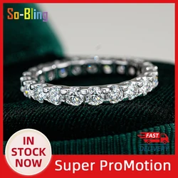 Anillos de plata S925 para mujer, anillo de circonia cúbica, joyería de moda para compromiso de boda nupcial