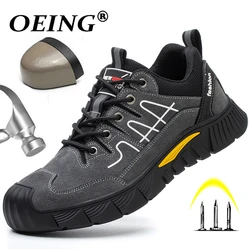 Men Steel Toe Work Shoes Anti Impact Anti Puncture Safety Shoes Anti Scald Oil Resistant Protective Shoes Indestructible Shoes 8
