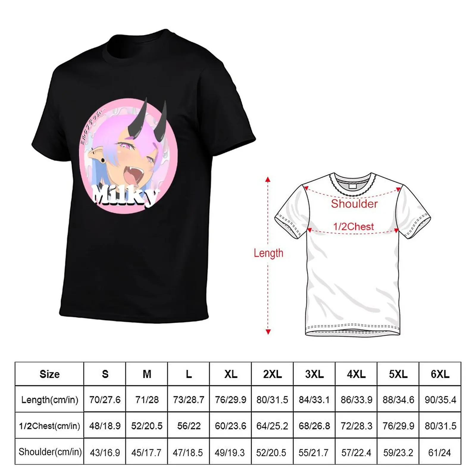 Milky succubus T-Shirt Casual Everyday Short Sleeve T-Shirt