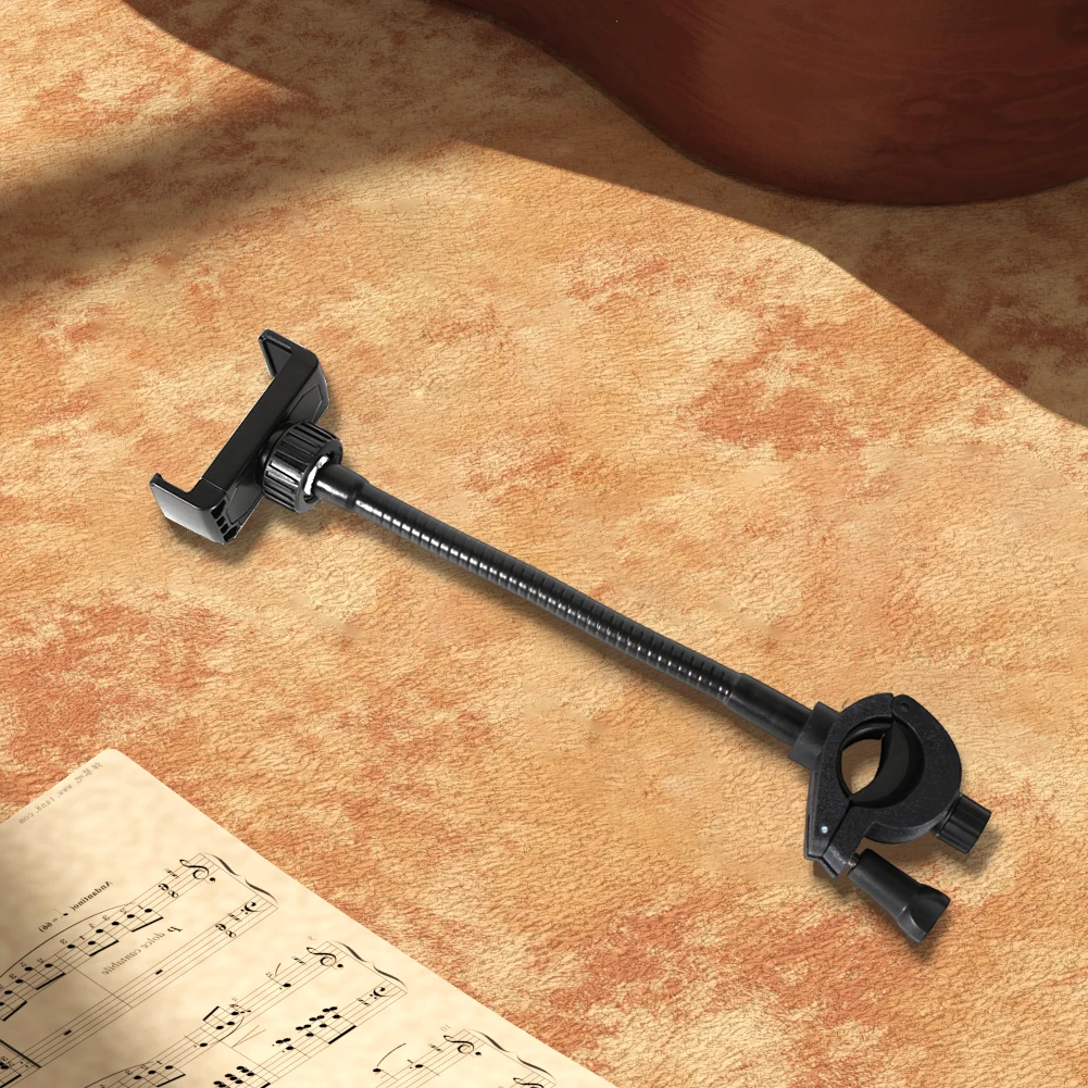 حامل ميكروفون حامل هاتف حر اليدين طويل الهاتف المحمول جبل معقوفة القطب الهاتف حامل الموسيقى حامل للميكروفونات حامل/الهواتف الذكية #2