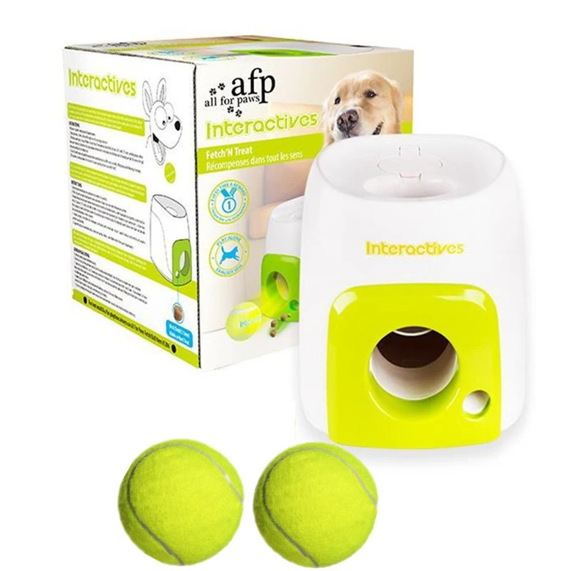 Dog Tennis Launcher Dogs Chase Automatic Toys Food Smart Feeder Mmachine Pet Ball Thrower Interactive Training Reward Machine