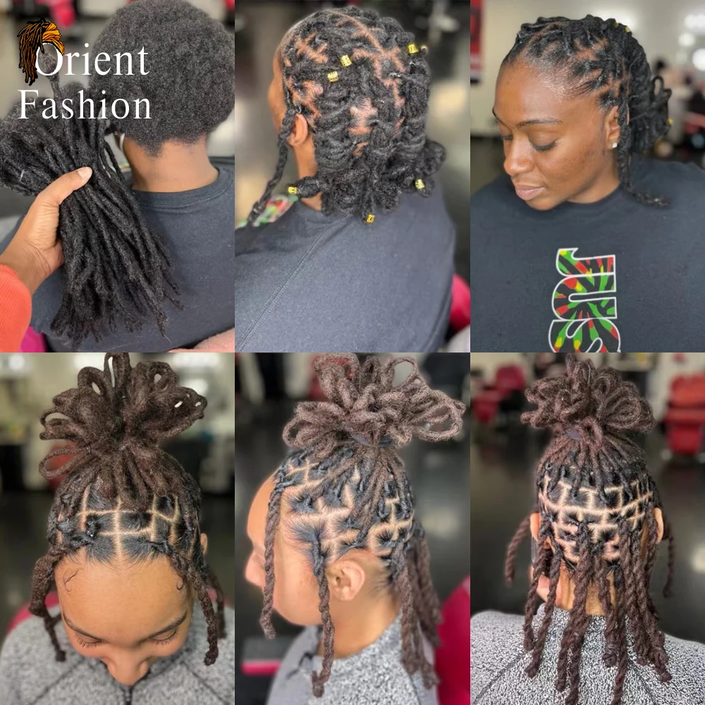 Orientfashion Grosir Murah Dreads Afro Kinky Loc Ekstensi Rambut Manusia Rambut Gimbal Pecinta Warna-warni untuk Kecantikan