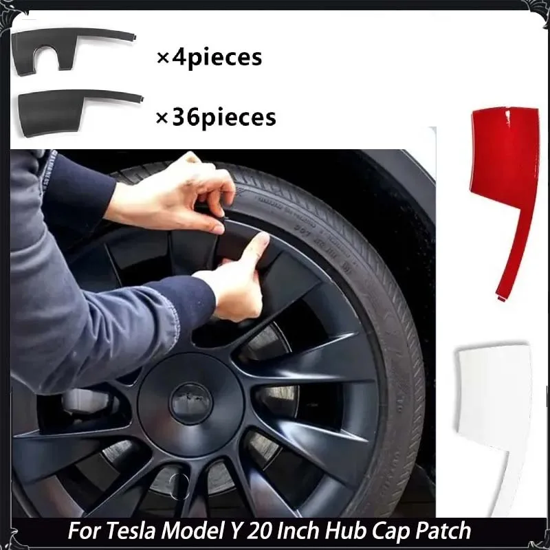 

20 Inch Wheel Protectors Hub Cap Patch ABS Hubcap Stickers For Tesla Model 3 Y 2023 Accessories Car Decals Rim Auto Exterior