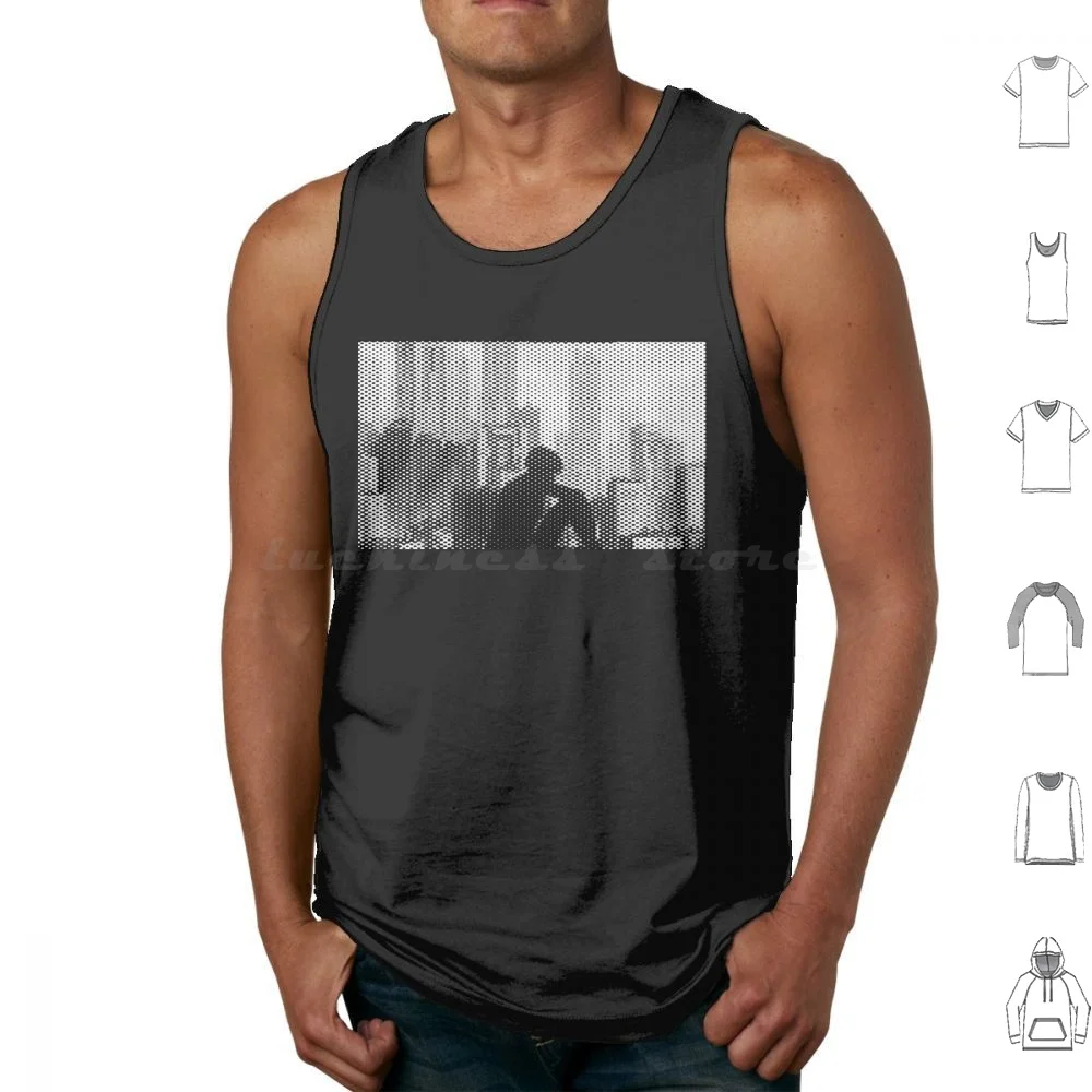 

Ghost In The Shell Window Halftone-Crop 1 Tank Tops Vest Sleeveless Gits Ghost In The Shell Anime City City Night City Neo