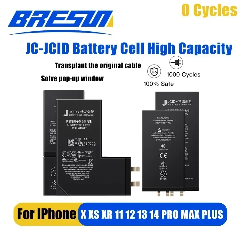 JC JCID is suitable for iPhone battery Cell NO Flex FOR X XR XS MAX 11 12 13 Mini PRO PLUS to solve the pop-up window problem