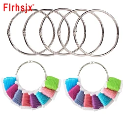 2-10Pcs Cross Stitch Thread Bobbins Floss Storage Holde Stainless Steel Floss Bobbin Rings Thread Organizerr for DIY Embroidery