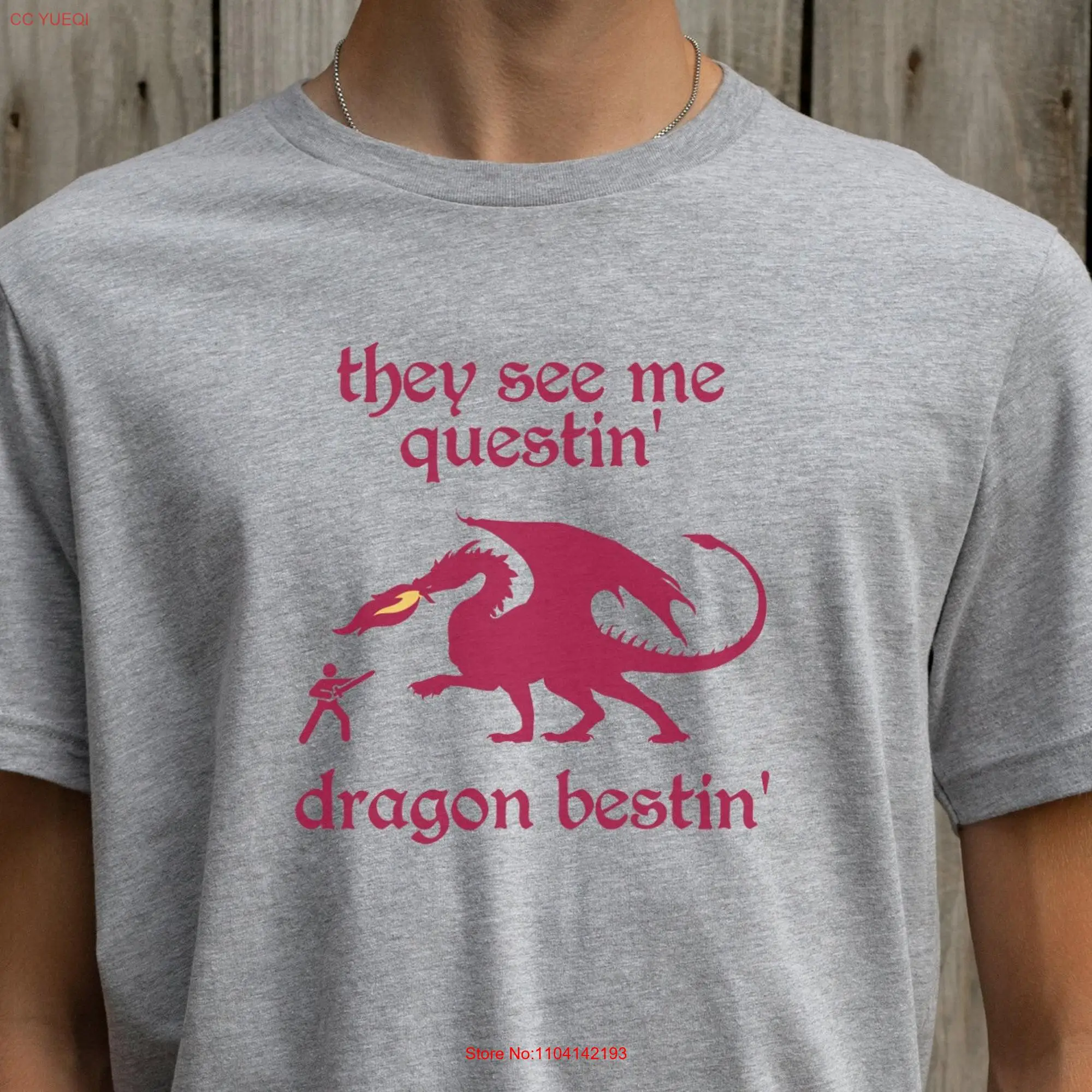 DND Questing Dragon Besting T Shirt Perfect Dungeon Master Dad with Plus Size Sizing Available long or short sleeves