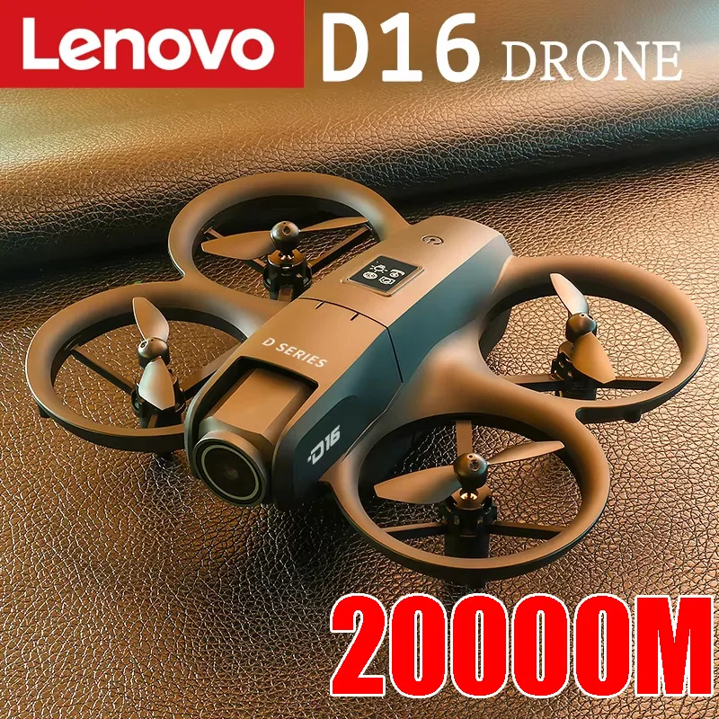 Lenovo D16 Drone Profesional 8K HD Cámara Doble Antena 180 °   UAV sin buses para evitar obstáculos con posicionamiento GPS eléctrico ajustable