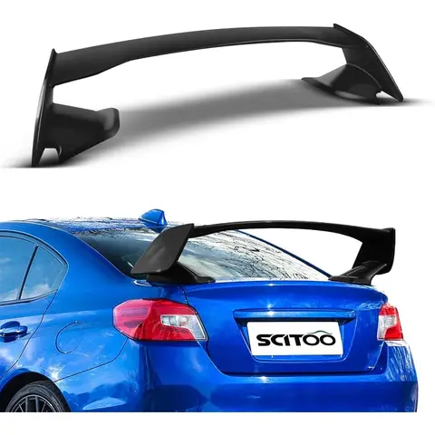 Asa de spoiler traseiro preto fosco para 20152021 subaru wrx sti sedan e 20112016 scion tc material abs forte aerodinâmica aprimorada