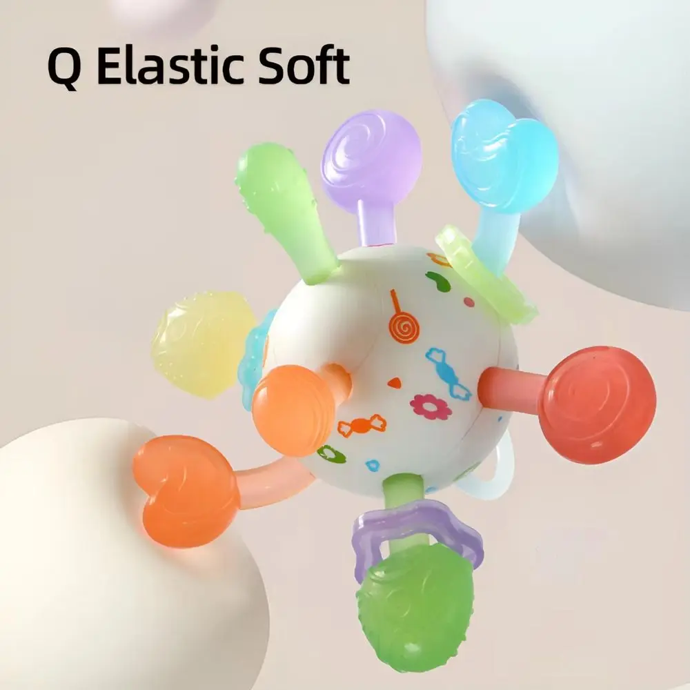 Sonajeros de juguete para bebés de calidad alimentaria, sin BPA, juguete multisensorial colorido para bebés, sin plomo, juguetes sensoriales duraderos para masticar, actividades de agarre