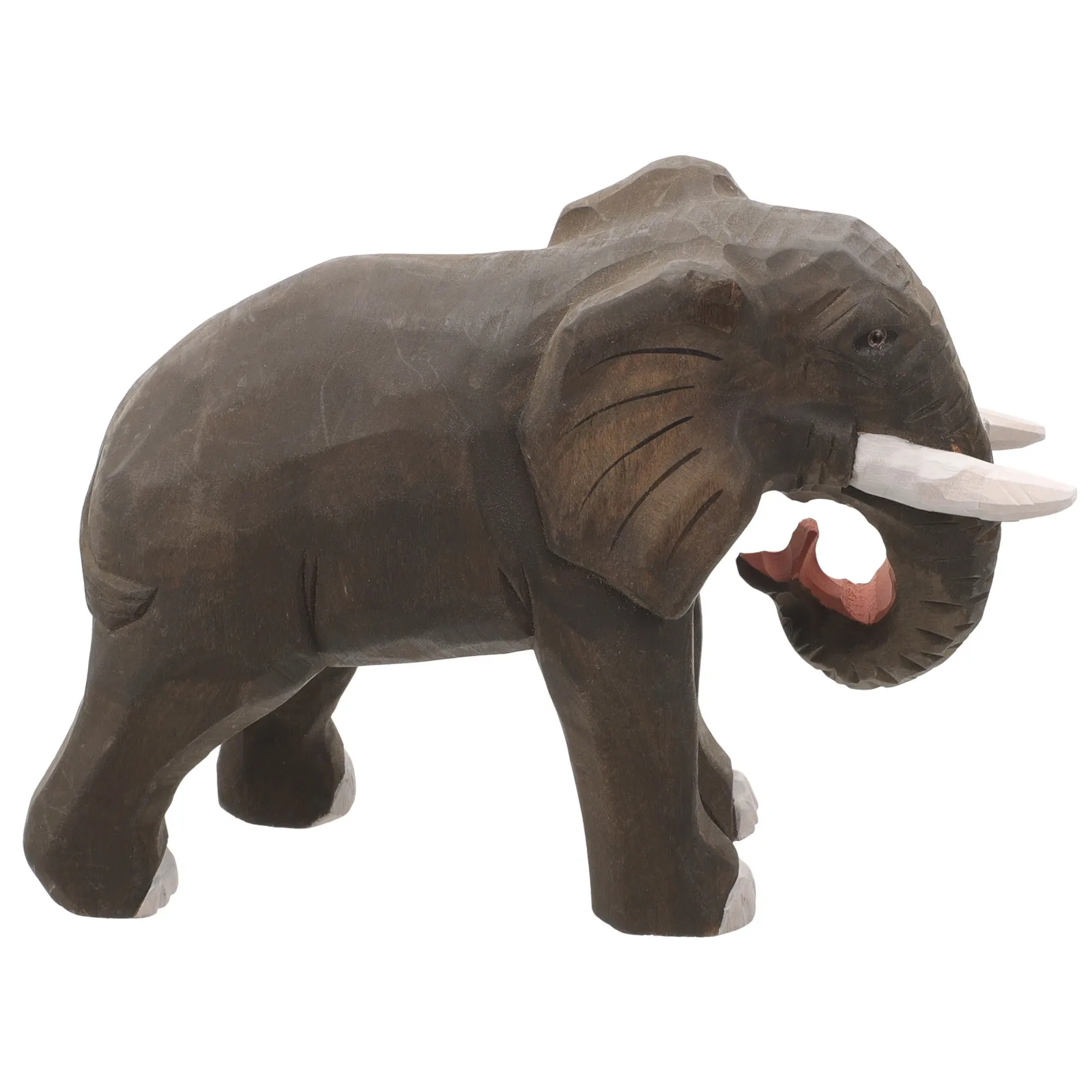 

Wooden Elephant Handcrafted Carved Animal Decoration For Home Desk Office Indoor Garden Sculpture Gift Wood Crafts Decor