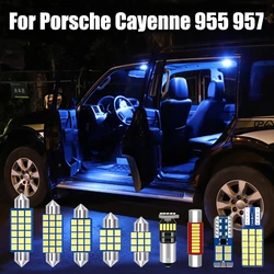 For Porsche Cayenne 955 957 2003-2010 17pcs Car LED Bulbs Kit Interior Dome Reading Lamp Foot Light Door Trunk Light Accessories