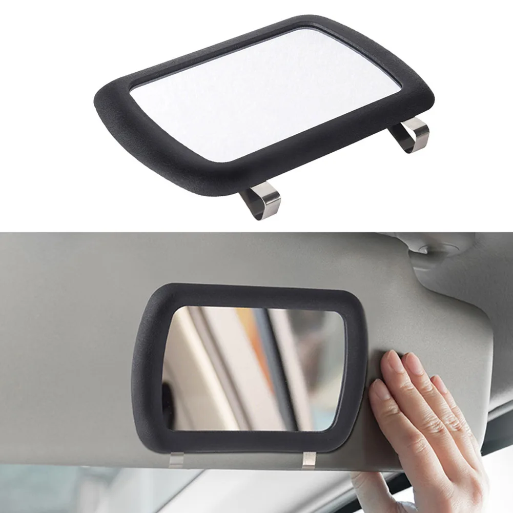 2PCS Sun Visor Attached Vanity Mirror for Cars with Precise Alignment and Minimal Interference with Driver View