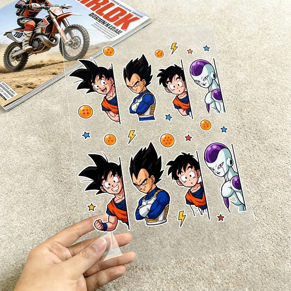 

DRAGON BALL GOKU Reflective motorcycle stickers, 3M safety warning at night in the dark scooter helmets