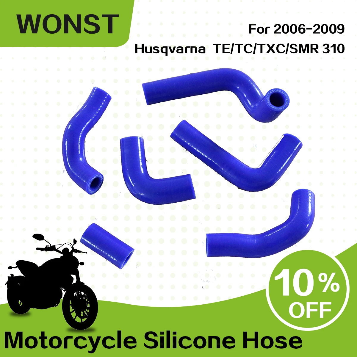 

For 2006 2007 2008 2009 Husqvarna TE TC TXC SMR 310 Silicone Radiator Coolant Hose Pipe Kit