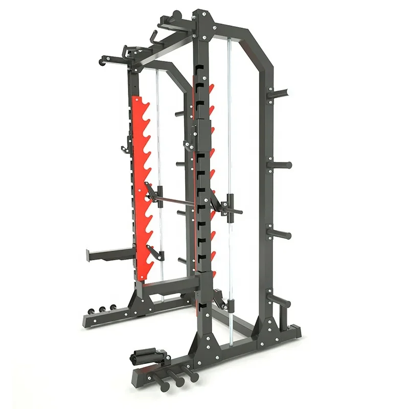 Professional Gym Equipment Power Weight Lifting Half Rack Commercial Cable Crossover Smith Machine