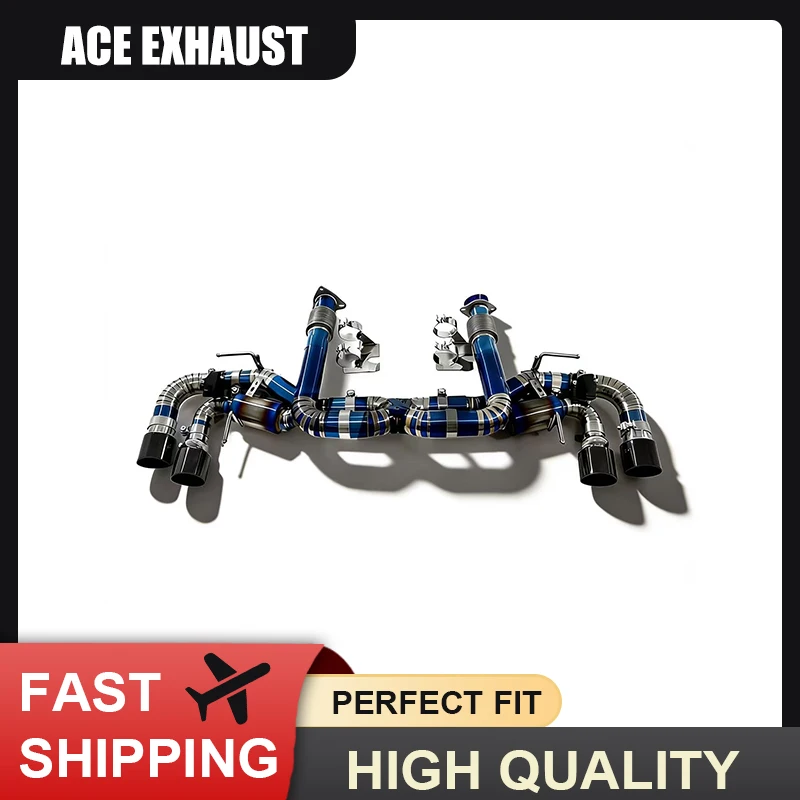 

Высокопроизводительная титановая выхлопная система Catback ACE для Chevrolet Corvette C8 6.2L с клапаном Valvetronic и глушителем Axle-back