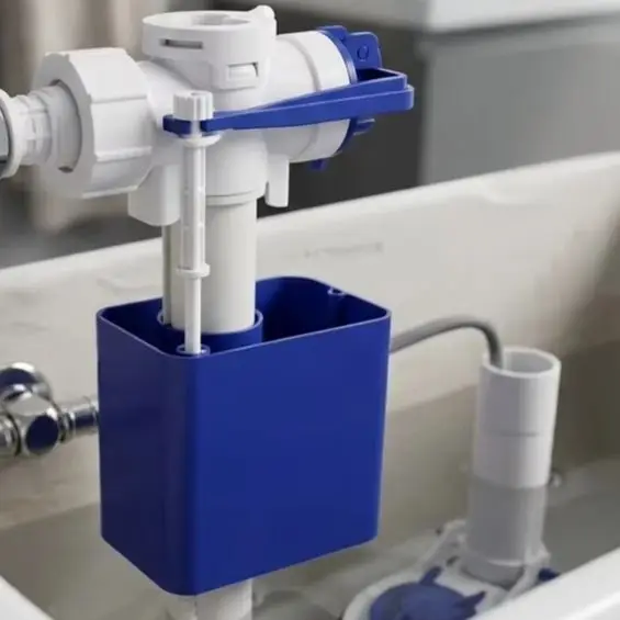 Quiet Anodized Aluminum Side Entry Water Valve For Toilets, Adjustable Height Tank Filler Part, Toilet Parts