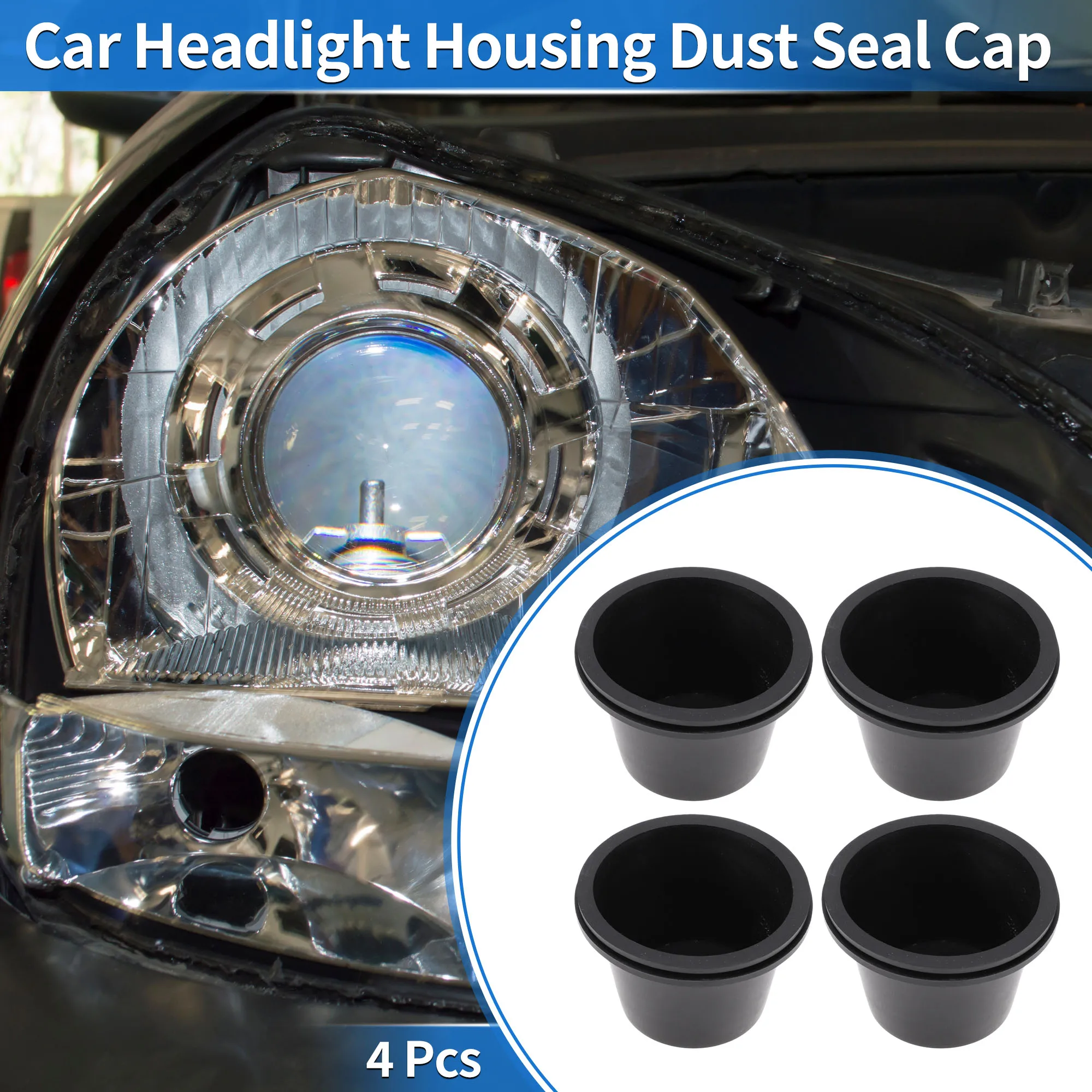 

UXCELL 53 мм пылезащитный колпачок для фар автомобиля, плоский колпачок с корпусом в форме отверстия, пылезащитный колпачок