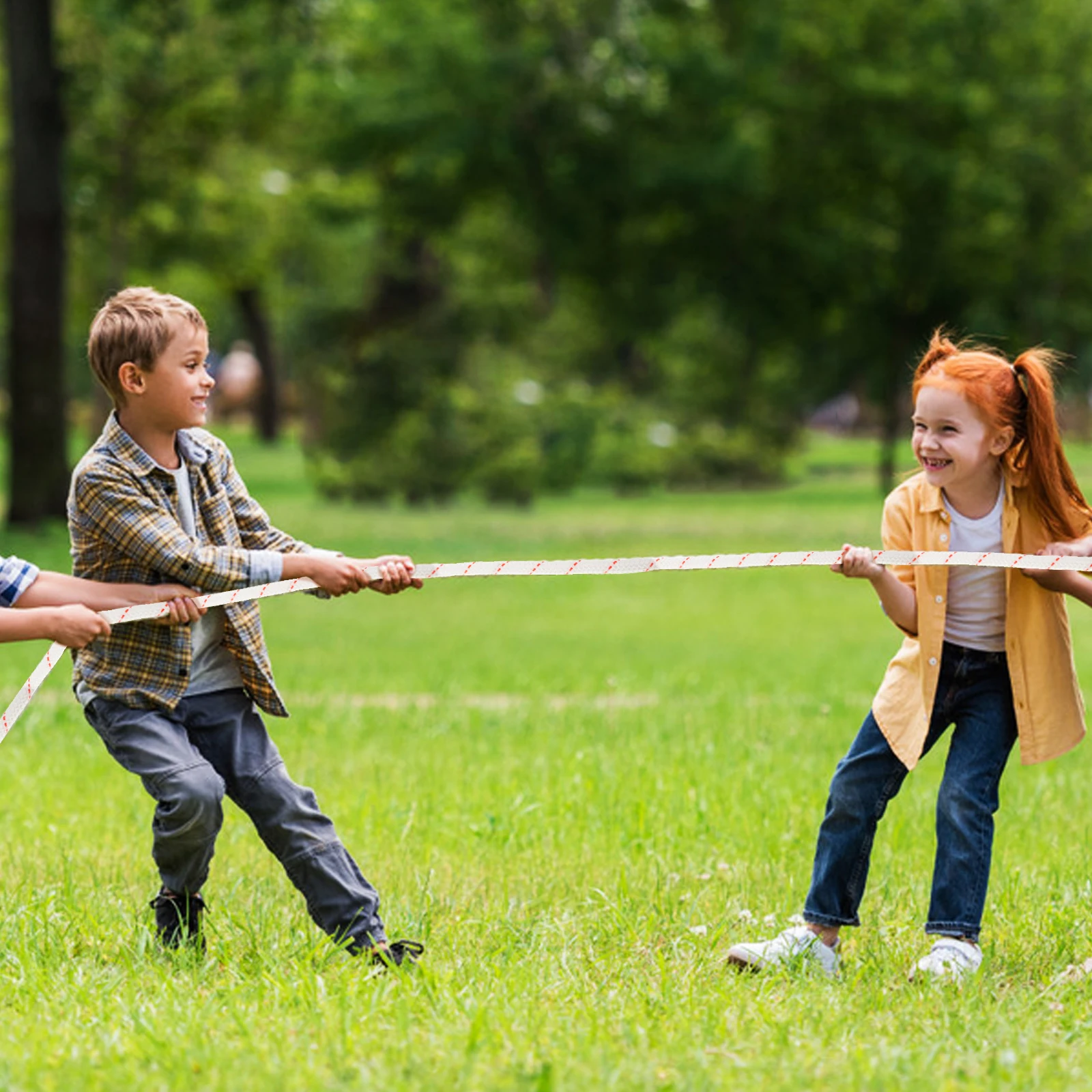 

1Set Kindergarten Tug of War Rope 5M Multifunctional Outdoor Bundling Rope for Game Physical Coordination Development