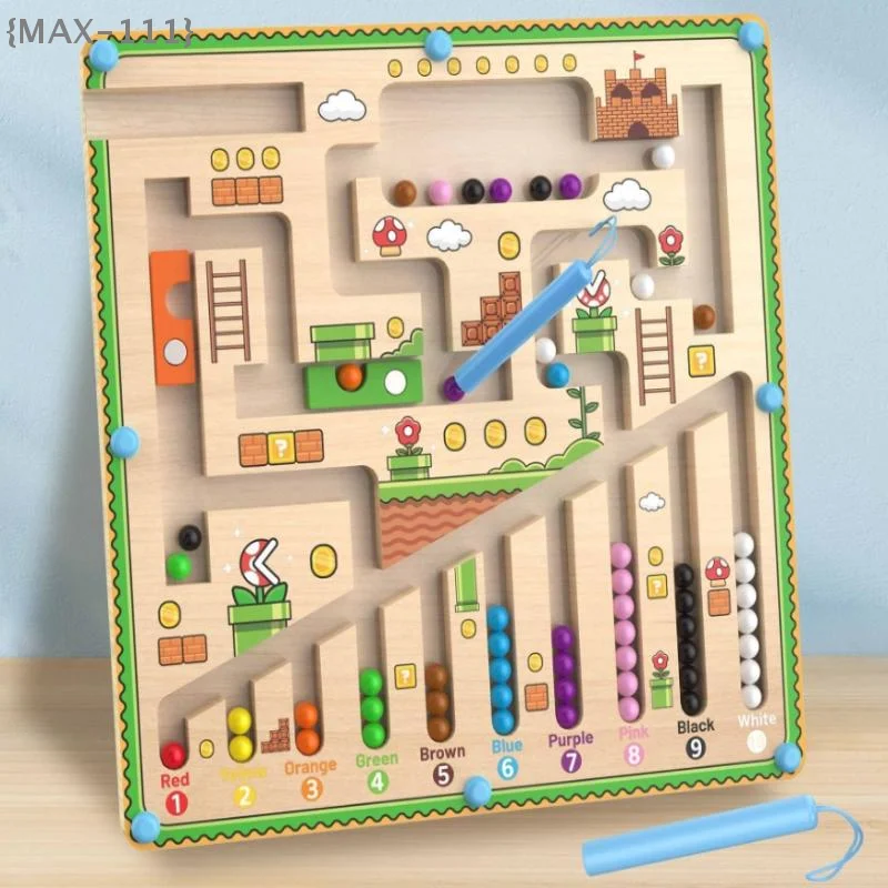 

【F2-MAX111】Children's Magnetic Maze Walking Ball Baby Concentration Training Writing Logic Thinking Early Education Puzzle Toy