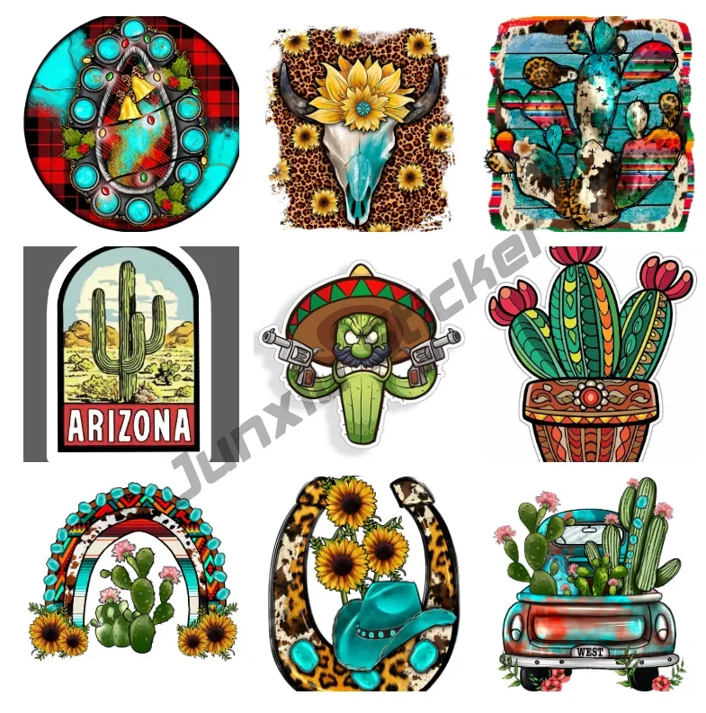 Angry Cactus Patch Vinyl Decal Car Sticker Personality Camper Refrigerator Silhouette Fine Windows Laptop Accessories