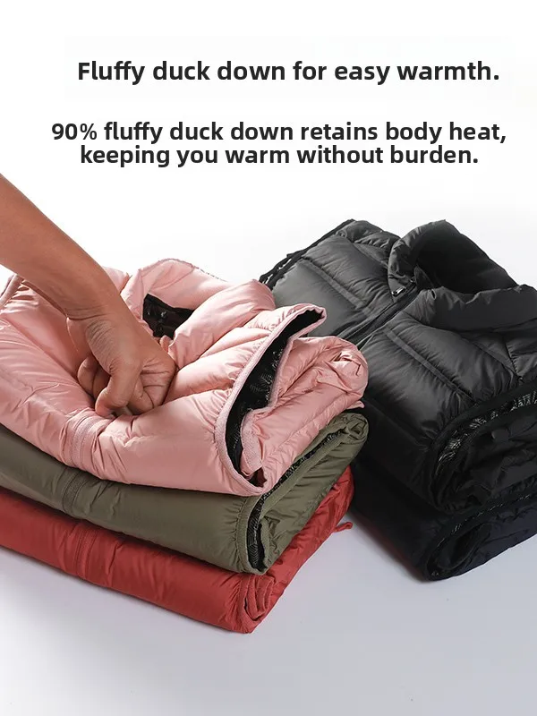 

Новинка 2025, мужской пуховый жилет, легкий, теплый, без косточек, корейский, большой размер, верхняя одежда из полиэфирного волокна, модный тренд