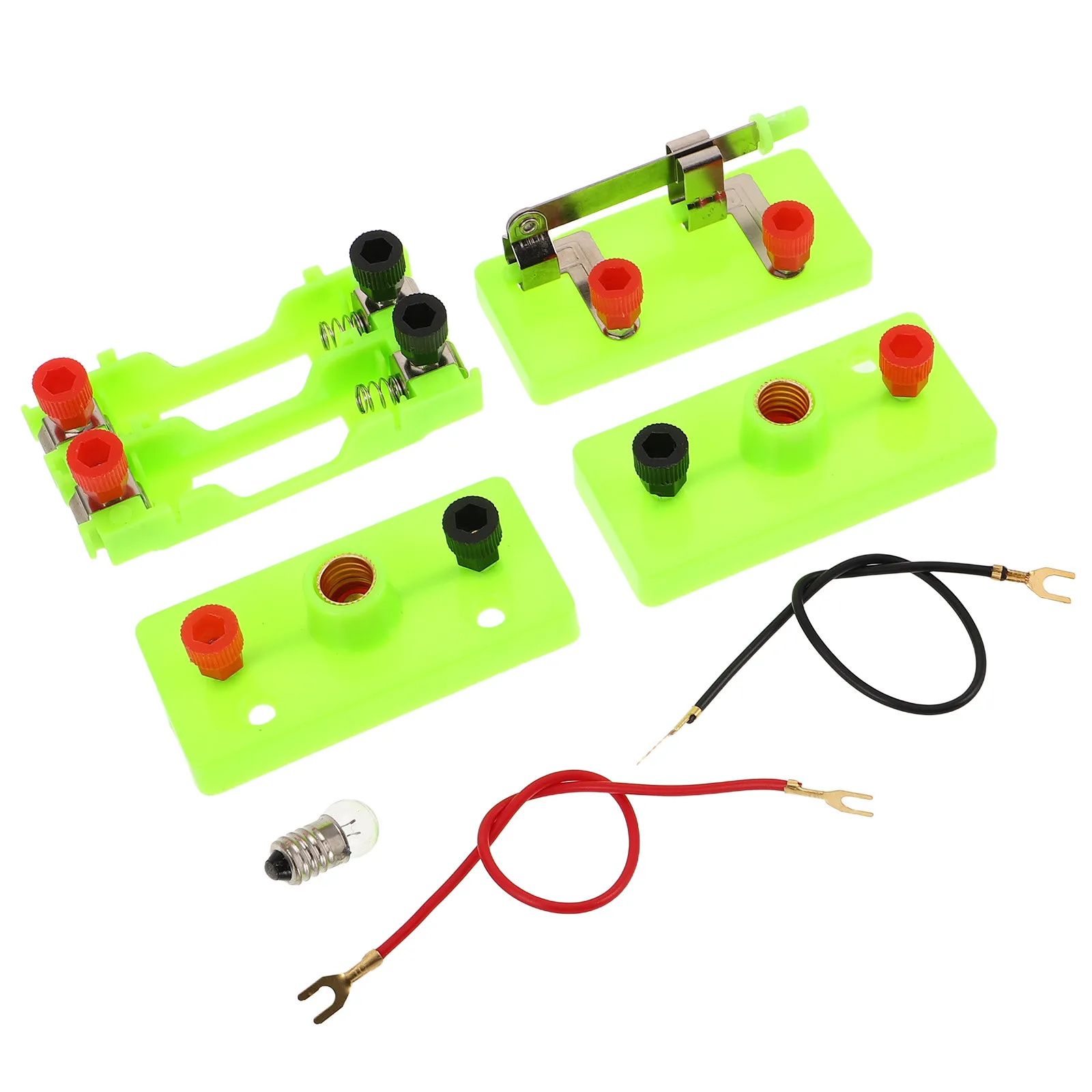 1Set Physics Electricity Circuit Science Kit Junior Senior High School Learning Experiment Series Parallel Circuits Building