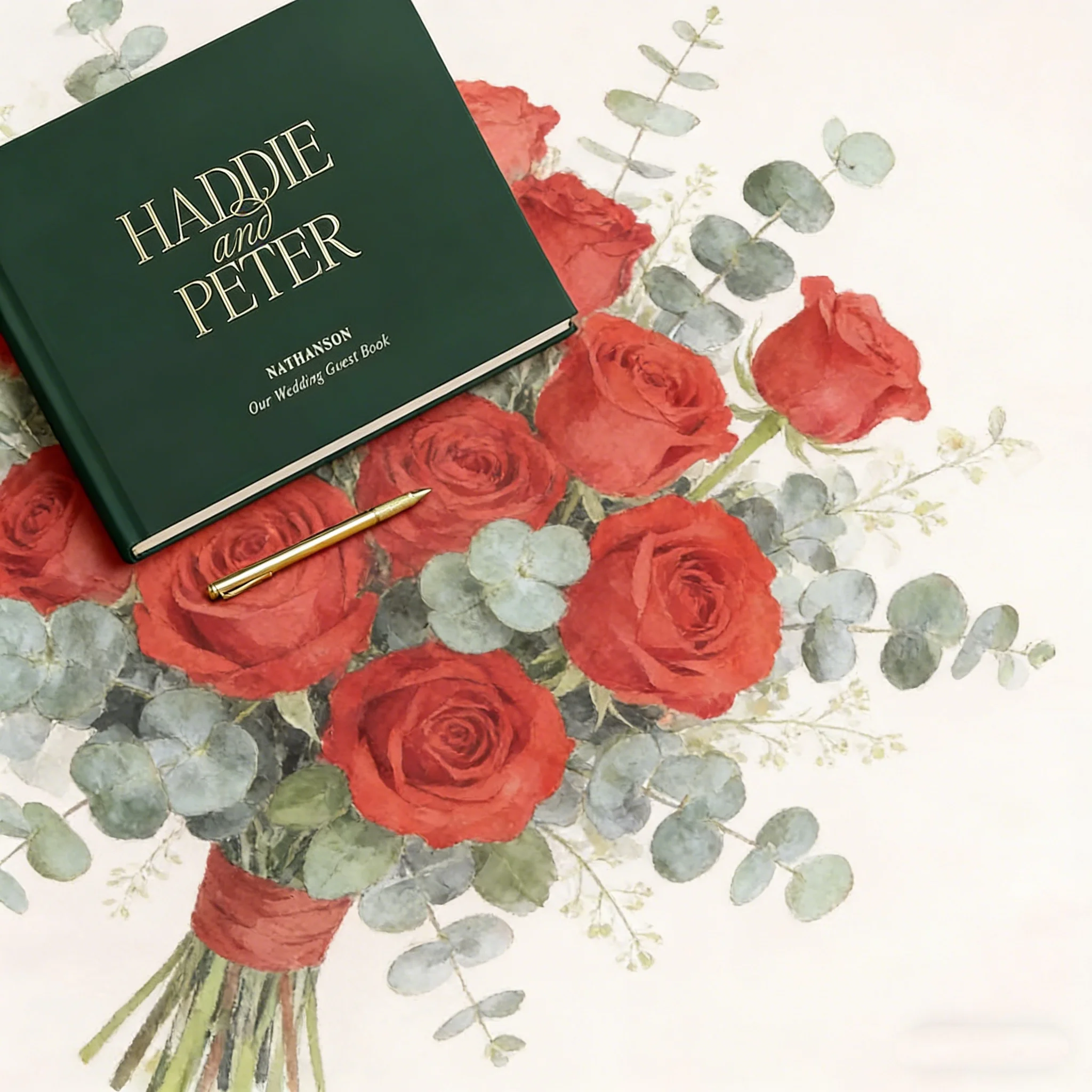 foil-romance-swash-wedding-guest-book-neutral-tone-lined-pages-sign-in-book-romantic-wedding-memory-album