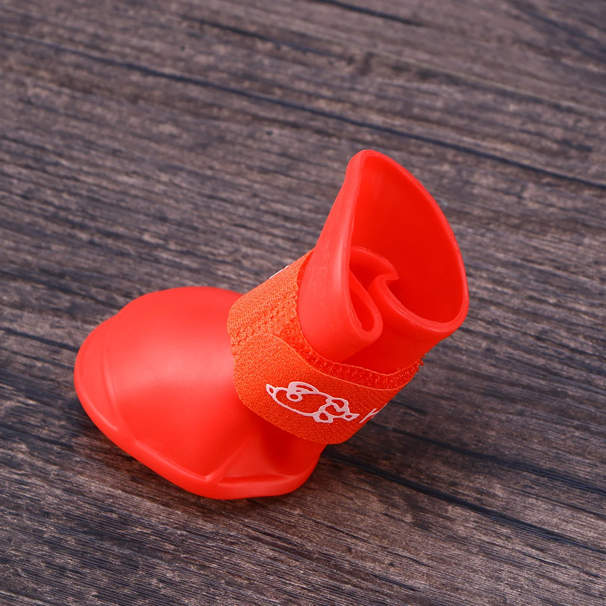 

Dog Rain Boots Pair Candy Color Waterproof Non-Slip Pet Shoes for Walking on Wet Surfaces Easy on Off Comfortable Fit Size M Red