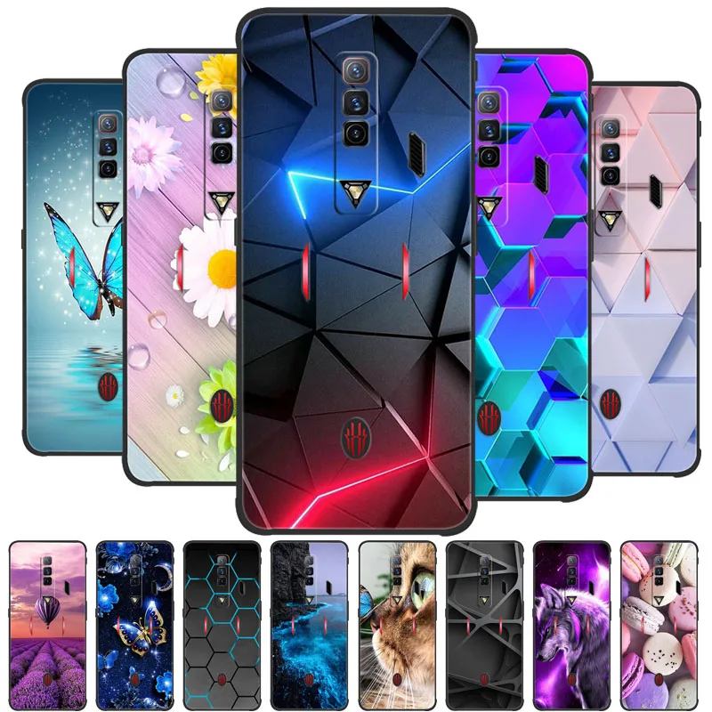 حافظة لهاتف ZTE Nubia Red Magic 7 حافظة عصرية من السيليكون الناعم من مادة البولي يوريثان الحراري للإصدار العالمي Nubia REDMAGIC 7 Pro حافظة Coque Bumper