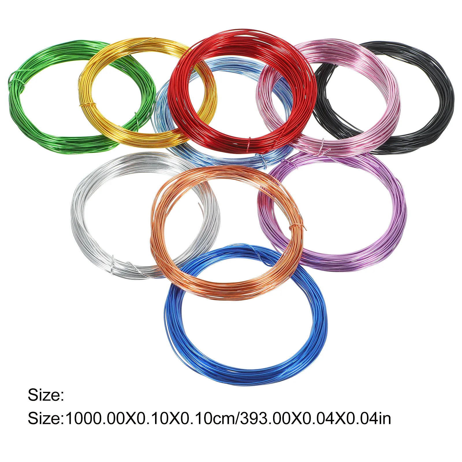 10 rolos de fio de alumínio colorido anodizado flexível joias miçangas faça você mesmo para fazer decorações escultura tecelagem