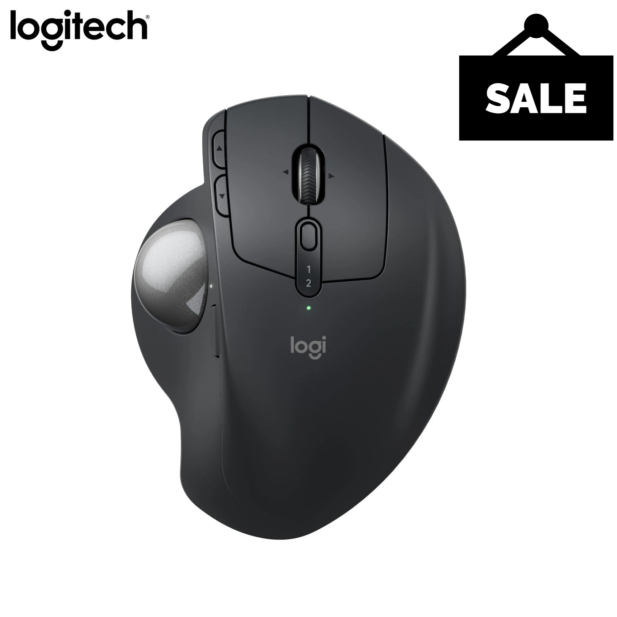 

Logitech MX Ergo Wireless Trackball Mouse, Ergonomic Tilt Design for Wrist Comfort, Rechargeable for Office & Creative Work