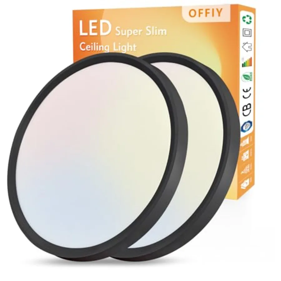 

PK 15.8 Inch Led Ceiling Light Flush Mount 3W 380LM 3000K/000K/000K CCT Selectable Super Slim LED Ceiling Light Low Profile Rou