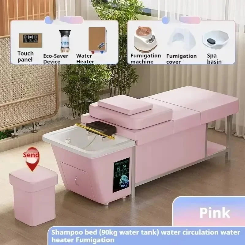 2025 Ingebouwde watertank hoofdspa shampoo stoel salon wasbak Japanse haarwas styling Camilla Lashista shampoo meubilair