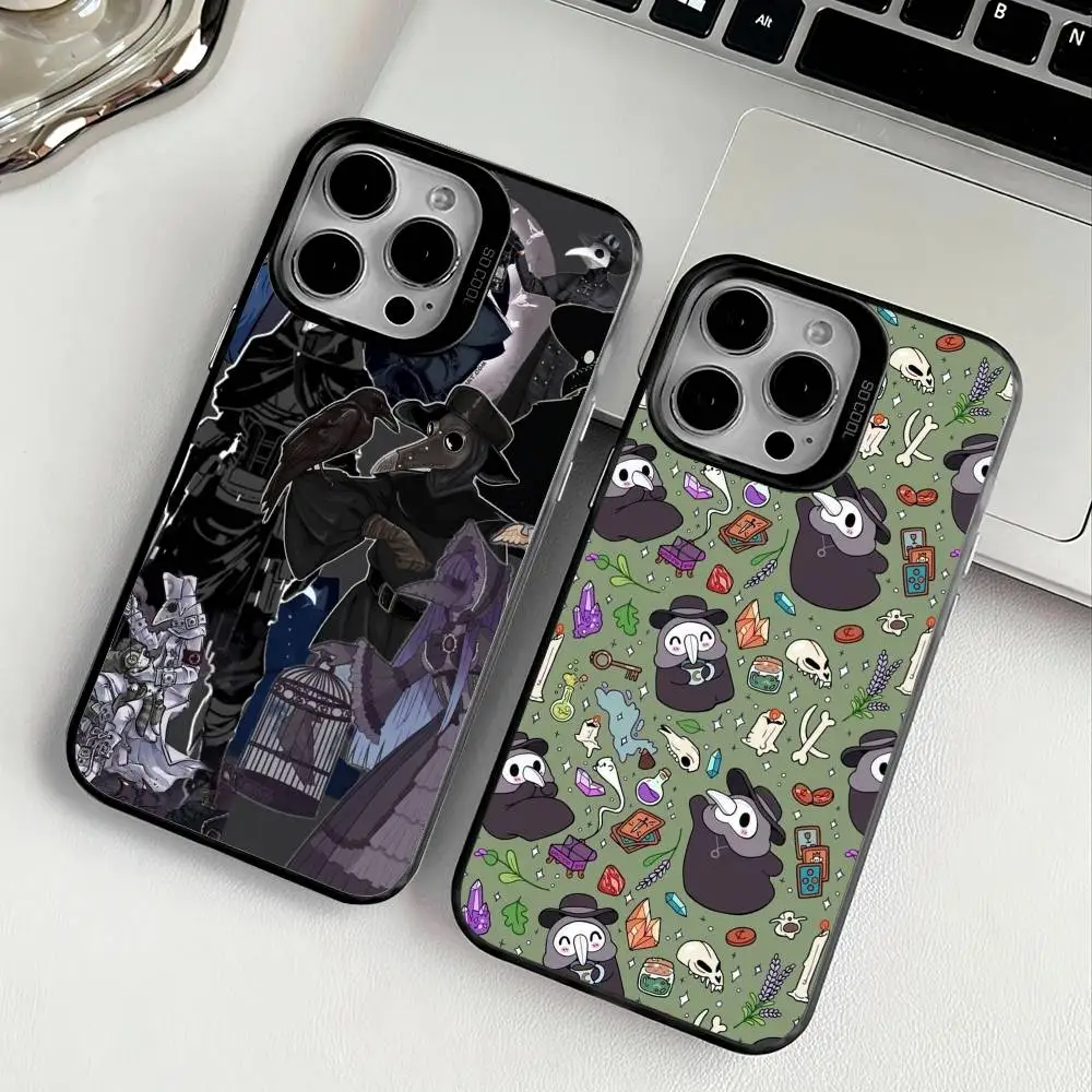 

Doctor of the plague Phone Case For Apple 11 12 13 14 15 16Pro Max Plus Protect Plating Phone Cover