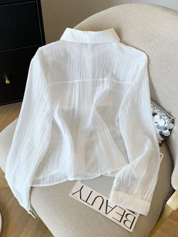 سترة نسائية صيفية خفيفة الوزن قابلة للتنفس للحماية من الشمس irt ملابس خارجية سترة علوية كورية فضفاضة تناسب طويلة Sve #5