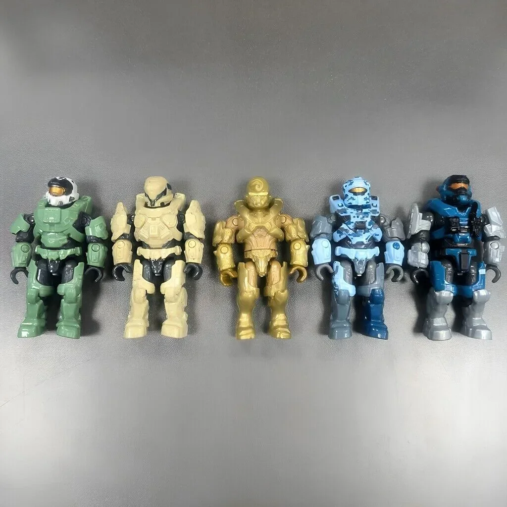 5Pcs Mega Construx Blocks INFINITE UNSC Spartan Mark VII Bazaar Stone Carter