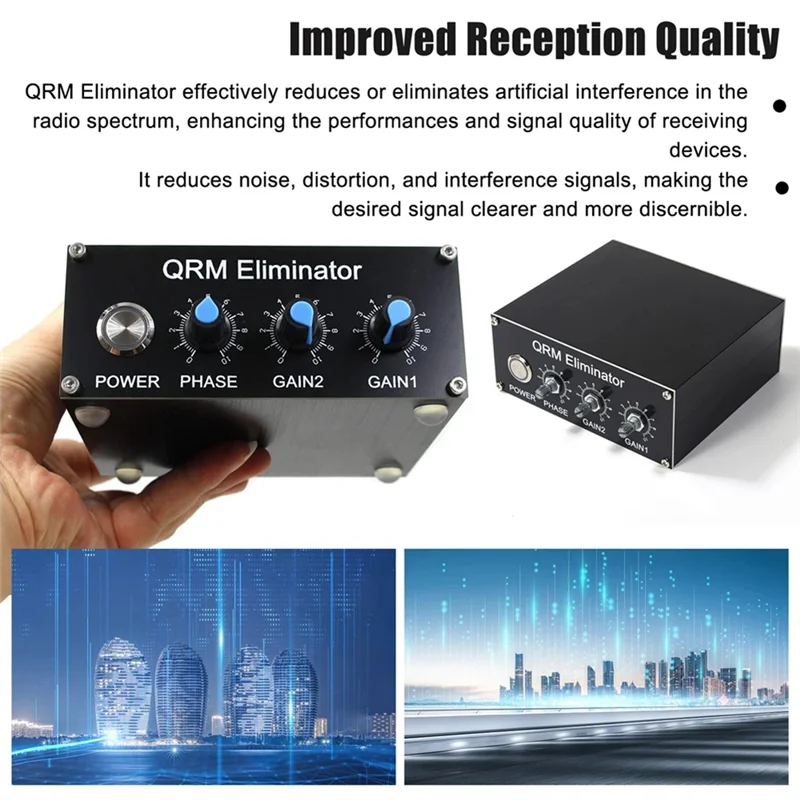 BAAG-алюминиевый сплав QRM Canceller X-Phase PTT Control 1-30 МГц Band QRM Eliminator Радио ТВ Трансляция
