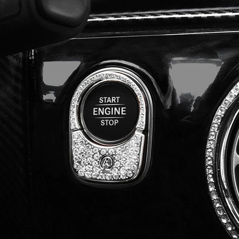 

For Mercedes Benz A B CLA GLB GLA Class AMG W177 V177 W247 C118 W118 X247 H247 Car Engine Start Stop A Button Trim Cover Sticker