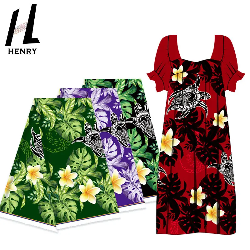 

Lava-lavas Chuuk 100% Polyester Fabric Pohnpei Micronesia Mumu Puletasi Dress Fabric Custom Pacific Island Pattern