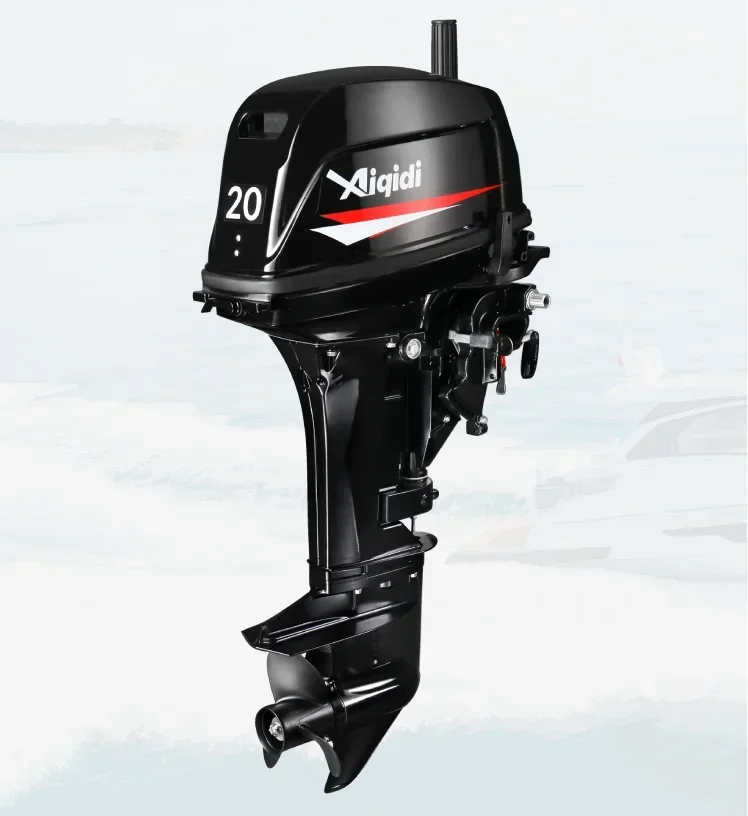 AIQIDI T20 20HP 2 Cylinders Portable Outboard Motors Water-cooling Outboard Engines With Hand Control