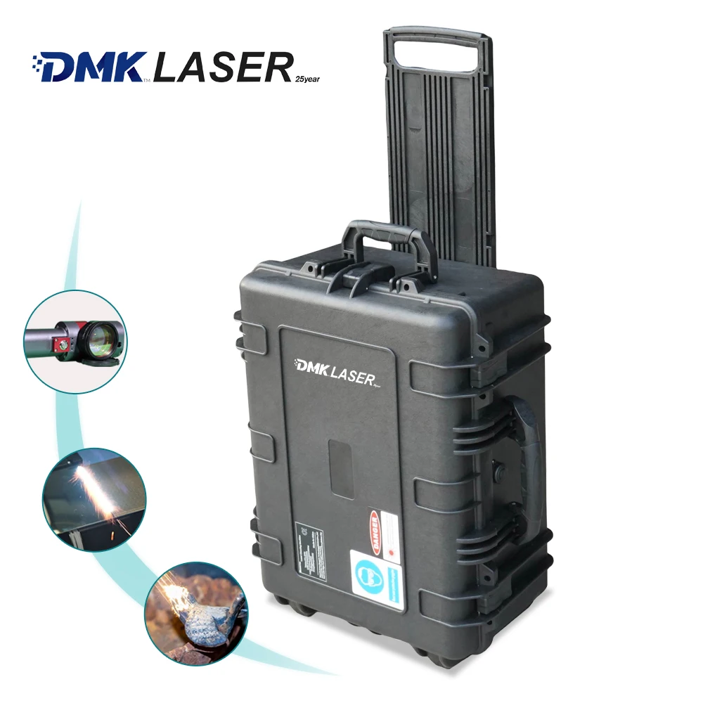 DMK  High Quality Luggage Type Laser Cleaning Machine Portable Pull Rod Luggage for Rust Plastic Cleaning