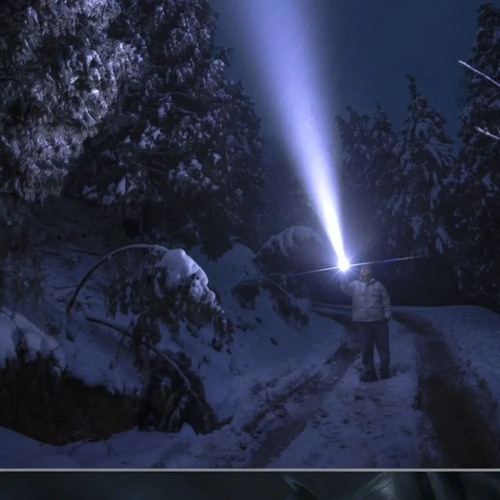 Portable LED Flashlight Rechargeable Zoomable Torch Outdoor Lighting Lamp Digital Battery Display For Camping Night Fishing