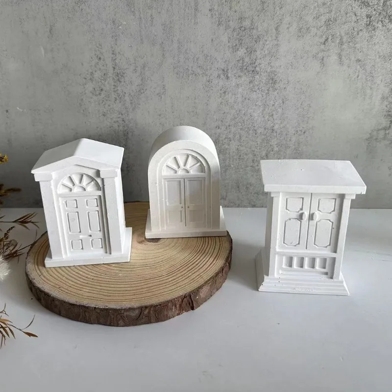 European Style Castle Candle Mold Home Candle Making House Building Castle Soap Resin Gypsum Crystal Silicone Mold Home Decor