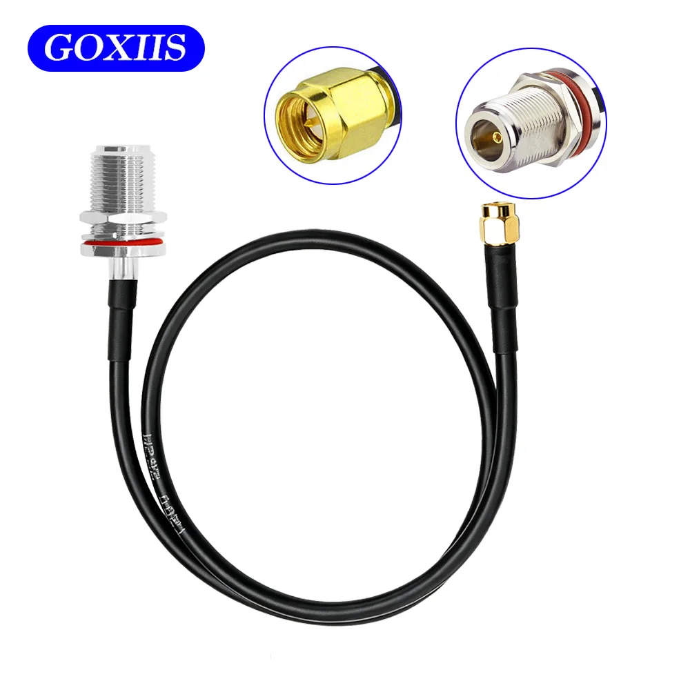 5PCS RG58 Coaxial Cable N Type Male to SMA Male Plug RF Adapter Pigtail RG-58 Cable Extension Cord Jumper