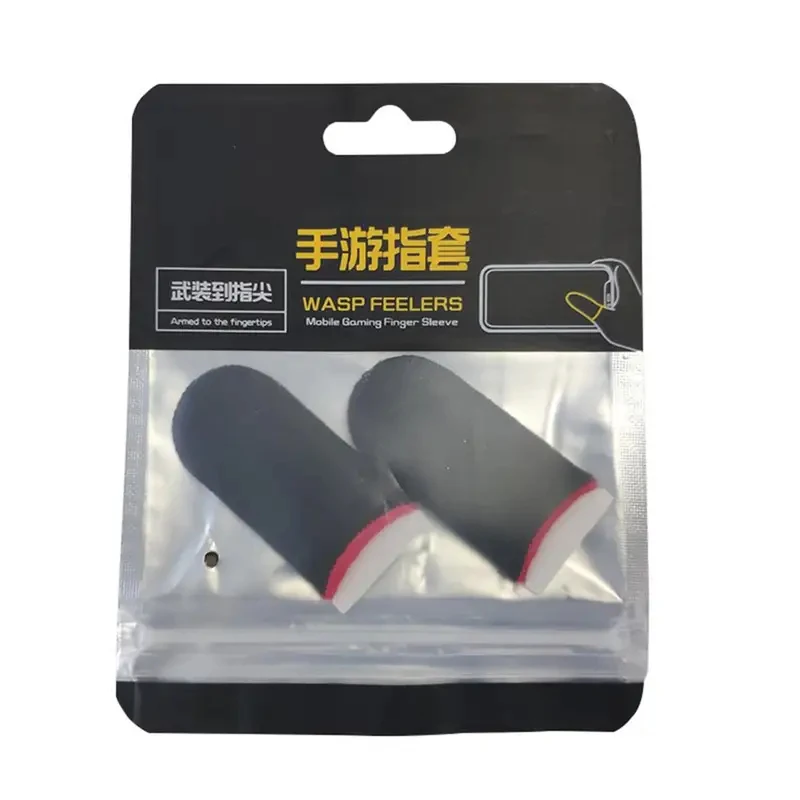 1/2/4Pair Touch Screen Finger Sleeves Non-Scratch Nylon Fiber Sweatproof Gloves Finger Sleeves For Entertainment