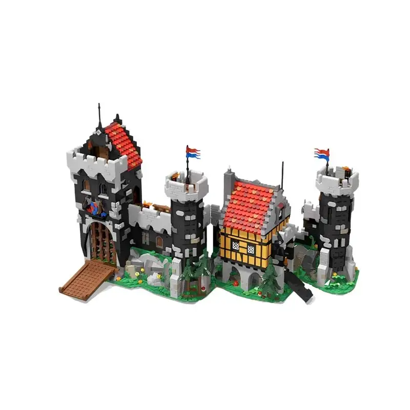 Famosa serie di film MOC Guerriero Castello Kit di costruzione modulare Blocchi di costruzione Cavaliere Fortezza Modello Giocattoli per bambini Mattoni Regalo