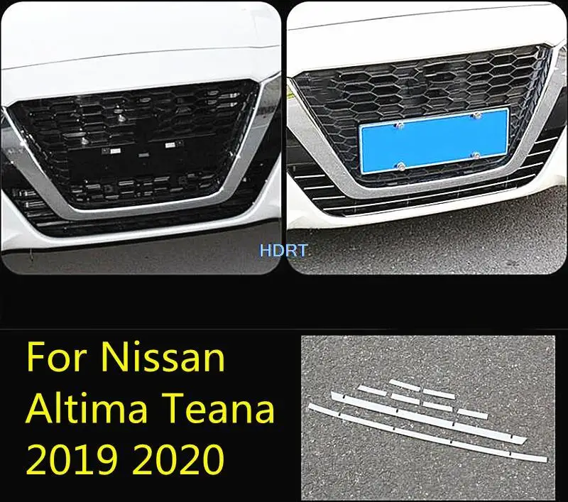 

Car Accessories Front Grills Grille moulding Sticker Stainless Steel Decoration For Nissan Altima Teana 2019+ Middle Net strip